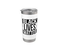 BLACK LIVES MATTER V2 Bicchiere termico in acciaio inox doppia parete
