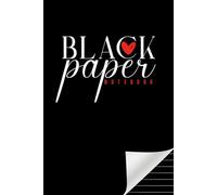 Black Love Paper Notebook: Journal with White Lines for Gel Pens and White Ink