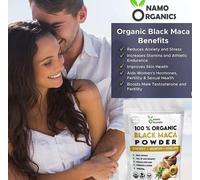 Black MACA ROOT POWDER Organic, migliora la disfunzione sessuale e la libido ...