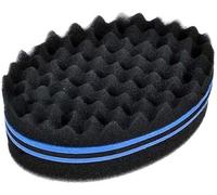 Black Magic Barber Sponge Brush Curl Twist Hair Sponge Big Holes Double Sided Comb Twist Hair Wave Brush Afro Curling Coil Care Tool Dreads Bloccaggio Adatto per pennelli per capelli ricci Styling