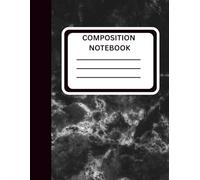 Black Marble Composition Notebook Wide Ruled 100 Pages: Classic Wide Ruled Writing Notebook | Perfect for School, Office, or Personal Use | 100 Pages of Lined Paper for Notes and Journaling