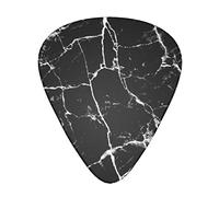 Black Marble Il plettro per chitarra, per chitarre acustiche, elettriche, basso - tocco naturale, confezione da 12, multicolore.