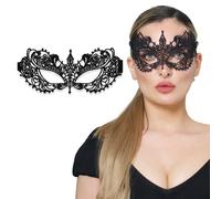Black Masquerade Mask For Women - Lace Masquerade Masks for Masquerade Party, Proms, Photo Shoot, Venetian Party, Mardi Gras, Halloween & Cosplay - Black Color - Made in the USA