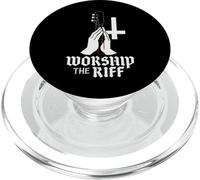 Black Metal Corpse Paint Croce invertita Musica occulta PopSockets PopGrip per MagSafe
