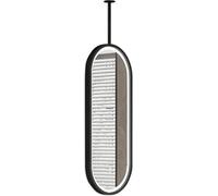Black Metal Framed Bathroom Mirrors For Over Sink Ceiling(60L x 40W cm)
