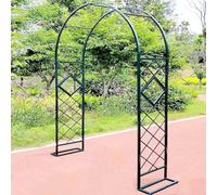 Black Metal Garden Arch Trellis Sturdy 260 cm Roses Climbing Archway Arbor for Climbing Plants Outdoor Pergola Arbour for Paths/Entrances Strong Tubular Support