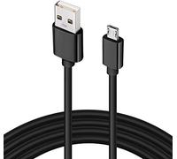 Black Micro USB Cable 2 Metres Long And Compatible with Tablets and Mobile Phones compatibili cavo USB di ricarica e trasferimento dati da Dragon Trading®