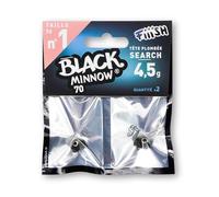 FIIISH BLACK MINNOW RICAMBI JIG HEAD SEARCH - COLORE: KAKI, CONFEZIONE: 2 pezzi, PESO (GR): 4.5, MISURA: N. 1