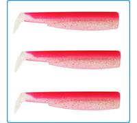 BLACK MINNOW FIIISH SHAD 3PZ TAGLIA N5 160mm COLOR ROSE FLUO DA DENTICE RICCIOLA