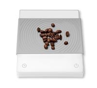 Black Mirror Basic 2, Bilancia da caffè TIMEMORE con timer per caffè filtro, controllo del flusso, precisione di 0,1g, timer automatico, capacità di 2000g, Bianco