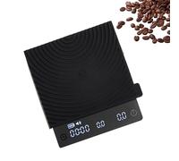 Black Mirror Mini TIMEMORE, Bilancia Espresso con funzione di flusso, bilancia da caffè portatile, 2 kg/0,1 g, tappetino protettivo in silicone, nero
