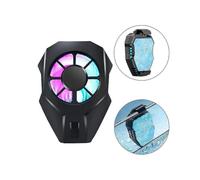 (Black) Mobile Phone Mini Cooling Fan Radiator Turbo Hurricane Universal Phone Cooler