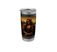 Black Monna Lisa Black History Month Radici africane Donne afro Bicchiere termico in acciaio inox doppia parete