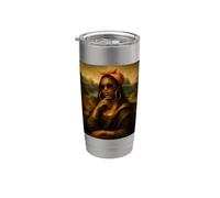 Black Monna Lisa Black History Month Radici africane Donne afro Bicchiere termico in acciaio inox doppia parete