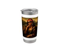 Black Monna Lisa Black History Month Radici africane Ragazza afro Bicchiere termico in acciaio inox doppia parete