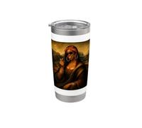 Black Monna Lisa Black History Month Radici africane Ragazza afro Bicchiere termico in acciaio inox doppia parete