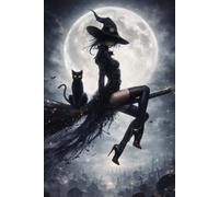 Black Moon Witch - Lined Notebook: 100 Pages for Writing, Journaling and Dreaming Among Graveyards, Black Cats and Dark Magic