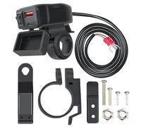 Black Motorcycle Accessories, Scooter Cell Phone Charger for Outdoor Travel Commuting | Scooter Ph0ne Charrger | Shockproof Multipurpose Phone Charger