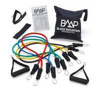 Black Mountain Resistance Band Set: with Door Anchor, Ankle Strap, Exercise Chart, And Resistance Band Carrying Case