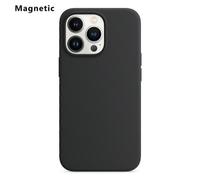 (Black, Multicolor) For iPhone 14 Pro Max Compatible with MagSafe Liquid Silicone Phone Back Cover (No Logo) - Light Yel