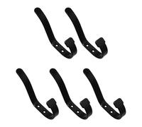 (Black)Multiple Purpose Metal Hanging Hook Strong Rusts Resistant Iron Single Hook for Towels Coat Bags In Home Office Garage White