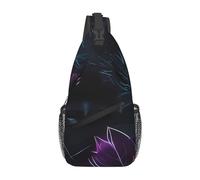 Black Mystery - Borsa a tracolla per sport, corsa, viaggi, attività all'aperto, da uomo e da donna, Mistero Nero, Taglia unica, Retro