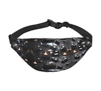 Black Mystery Heart Stone - Marsupio a tracolla per ragazzi, grande, da viaggio, alla moda, per sport, corsa, ciclismo, viaggi, pesca