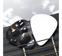 Black Mystery Heart Stone Patterned set di plettri per chitarra - (sottile/medio/spesso), ampiamente compatibile con tutti i tipi di strumenti a corda,