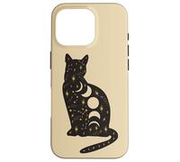 Black Mystical Cat Lover Astrology Celestial Theme Custodia per iPhone 16 Pro