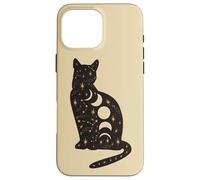 Black Mystical Cat Lover Astrology Celestial Theme Custodia per iPhone 16 Pro Max