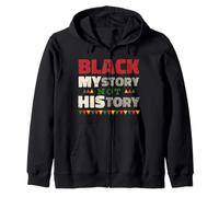 Black MYstory Not History Black History Month Felpa con Cappuccio