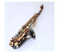 Black Nickel Gold Sassofono Acuto Curvo Bb Brass Sax Con Bocchino Patch Pads Ance Sassofono per principianti Kit