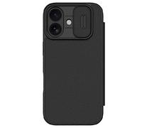 (Black) NILLKIN Qin Pro Series Compatible For iPhone 17 Case with Card Slots Leather Phone Cover