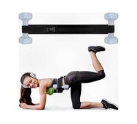 (Black) Non-Slip Hip Thrust Belt & Booty Pad for Glute Workouts - Compatible with Dumbbells & Weight Plates