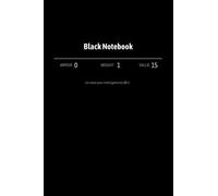 Black Notebook, Inspired by Skyrim - Size 6" x 9" - Black Notebook Blank Edition Paper Diary - Notebook 100 Pages