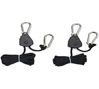 Black Orchid Hyindoor - Gancio riflettore a cricchetto con corda da 0,3 cm, confezione da 2