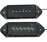 Black P90 High Power Sound Neck Bridge Dogear Pickup Soapbar Pickup Set