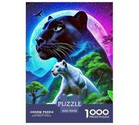 Black Panther 1000 Pezzi Jungle Animals Puzzle Classici Animali Divertenti Per Uomo E Donna Difficoltà Sfida Per Adulti E Bambini Da 14 Anni E Più Decorazione Domestica Regalo Giocattolo Colorato Per