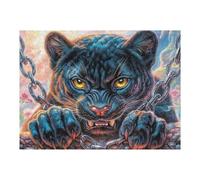 Black Panther Close Up Puzzle 500 Pezzi Per Adulti in Cartone Rigido 3D Panoramico Per Viaggi E Vacanze Miglioramento Concentrazione Edizione Esclusiva Qualità 500 PCS