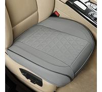 Black Panther Coprisedile Auto Anteriore in Pelle PU universale Fit il 90% delle auto, Design Trapuntato a Triangolo, 20.86’’ (W) * 20.4’’ (L) (1 Pezzo - Grigio)