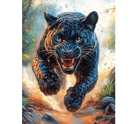 Black Panther in A Magical Forest Rompicapo 500 Pezzi Per Adulti Science Fiction Magical Dream in Cartone Rigido Antistress Rilassante Per Tempo Libero E Weekend Con Poster Incluso Qualità Garantita