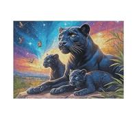 Black Panther Mother And Cub Puzzle 300 Pezzi Idea Regalo Figlio Fantastic Beasts Gioco Educativo Creativo Ragazzi Rilassamento Pressione Ridotta A Scuola 300 PCS