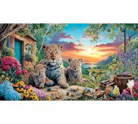 Black-Panther Puzzle da 1000 pezzi per giocattoli per bambini Giochi di puzzle stimolanti Cartone 100% riciclato 38x26cm/1000pcs