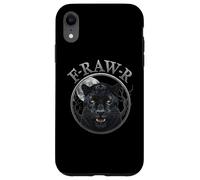 Black Panther, R-Raw-R Black Tiger Gothic Funny Jaguar Humor Custodia per iPhone XR