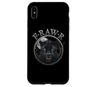 Black Panther, R-Raw-R Black Tiger Gothic Funny Jaguar Humor Custodia per iPhone XS Max