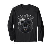 Black Panther, R-Raw-R Black Tiger Gothic Funny Jaguar Humor Maglia a Manica