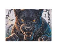 Black Panther Rompicapo 300 Pezzi Puglia Per Adulti Radiant Whimsical Menagerie Cartone Spesso Resistente Per Tempo Libero E Passatempo Da Passatempo Con Poster Incluso Top Vendita 300 PCS