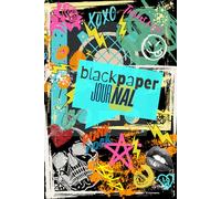 Black Paper Journal: 6" x 9" Lined Softcover Notebook for use with Gel Pens, White & Metallic Markers & Chalk | Punk Rock Art Aesthetic Design