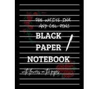 black paper notebook: "Caderno Papel Preto - 130 Páginas Decoradas com Flores e Rosas"