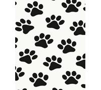 Black Paw Print Notebook | Fun Pet Lover Journal with Classic Dog Print Pattern: Lined Bound Notebook - 8.5" x 11" - 120 Pages - Perfect for Dog Moms, Vets & Animal Rescues